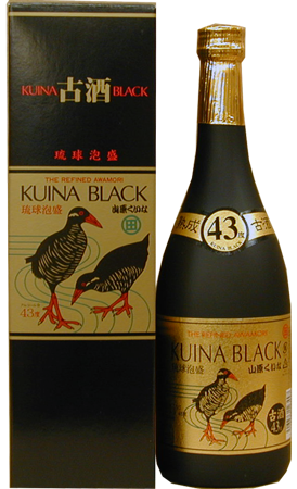 やんばる くいなブラック ゴールド ５年古酒 ４３度 ４合瓶（７２０ml）